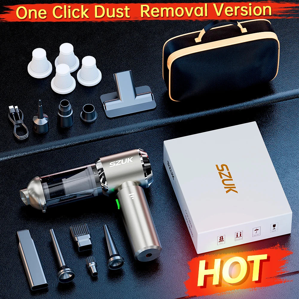 SZUK New Mini Car Vacuum Cleaner Wireless Vacuum