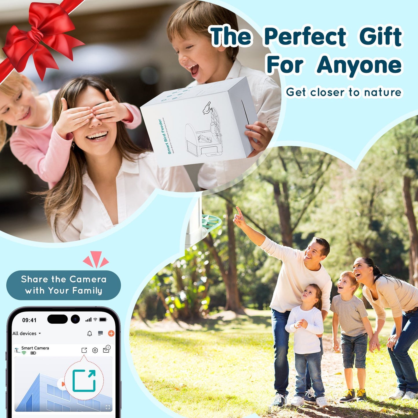 Smart Bird Feeder With Camera 2K HD AI Identify Bird Species Solar-Powered