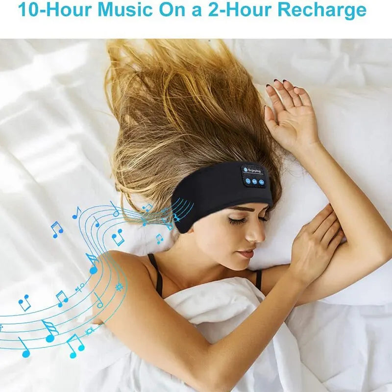 Fone Bluetooth Earphones Sports Sleeping Headband Elastic