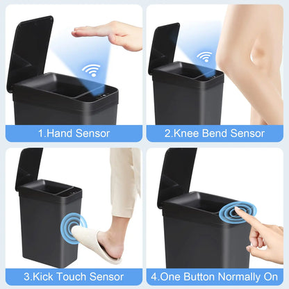 Bathroom Touchless Trash Motion Sensor-Activated