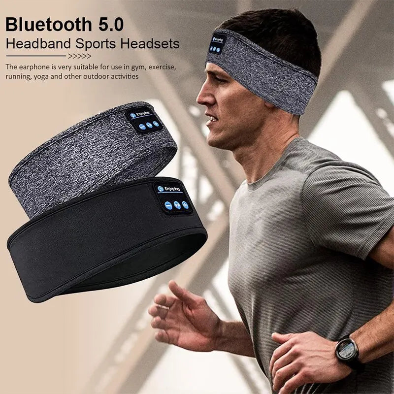 Fone Bluetooth Earphones Sports Sleeping Headband Elastic