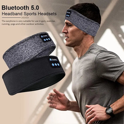 Fone Bluetooth Earphones Sports Sleeping Headband Elastic