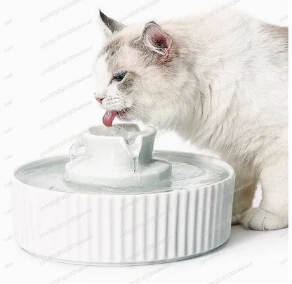 Ceramic Cat Water Fountain Ceramic Capacity Automatic