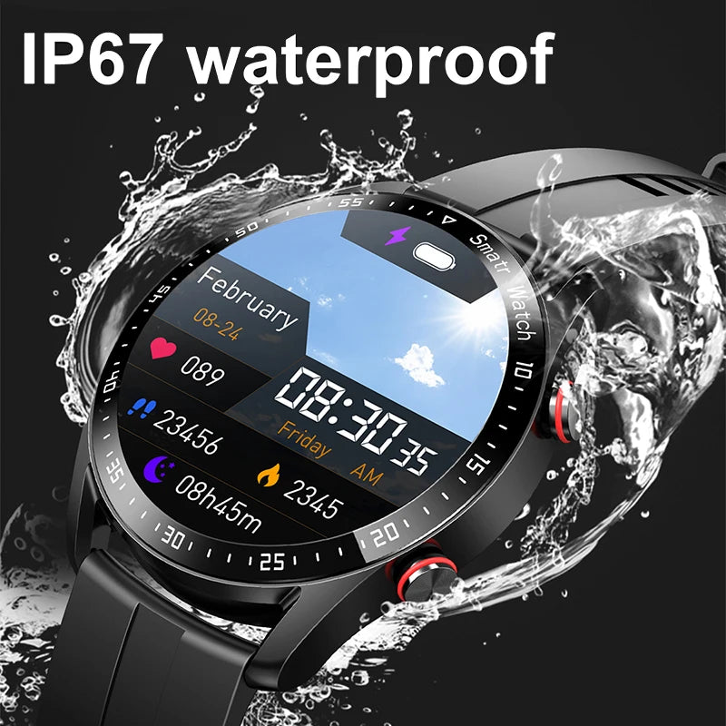 ECG+PPG Bluetooth Call Smart Watch Men Laser Health