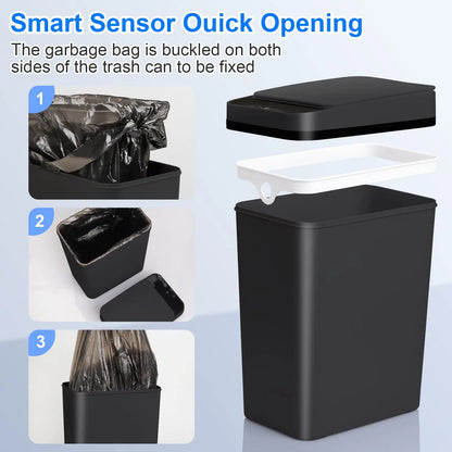 Bathroom Touchless Trash Motion Sensor-Activated