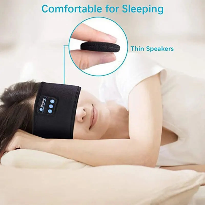Fone Bluetooth Earphones Sports Sleeping Headband Elastic