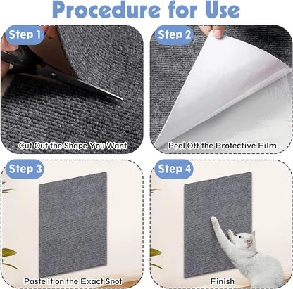 Cat Scratching Mat Cat Carpet with Self-Adhesive