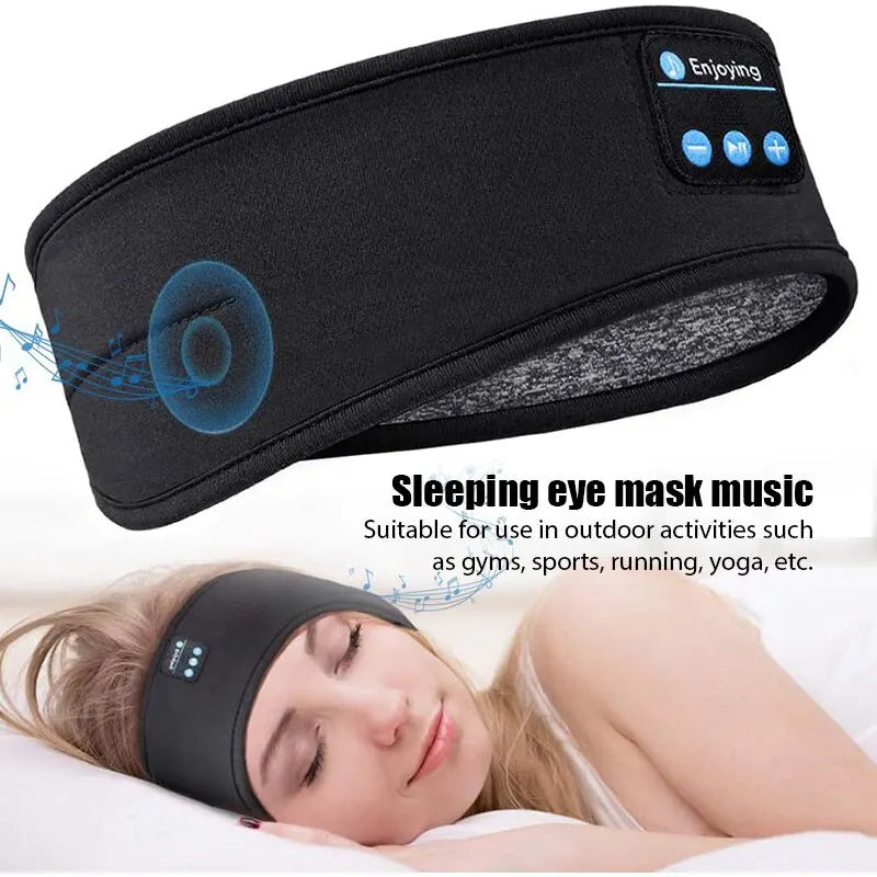 Fone Bluetooth Earphones Sports Sleeping Headband Elastic