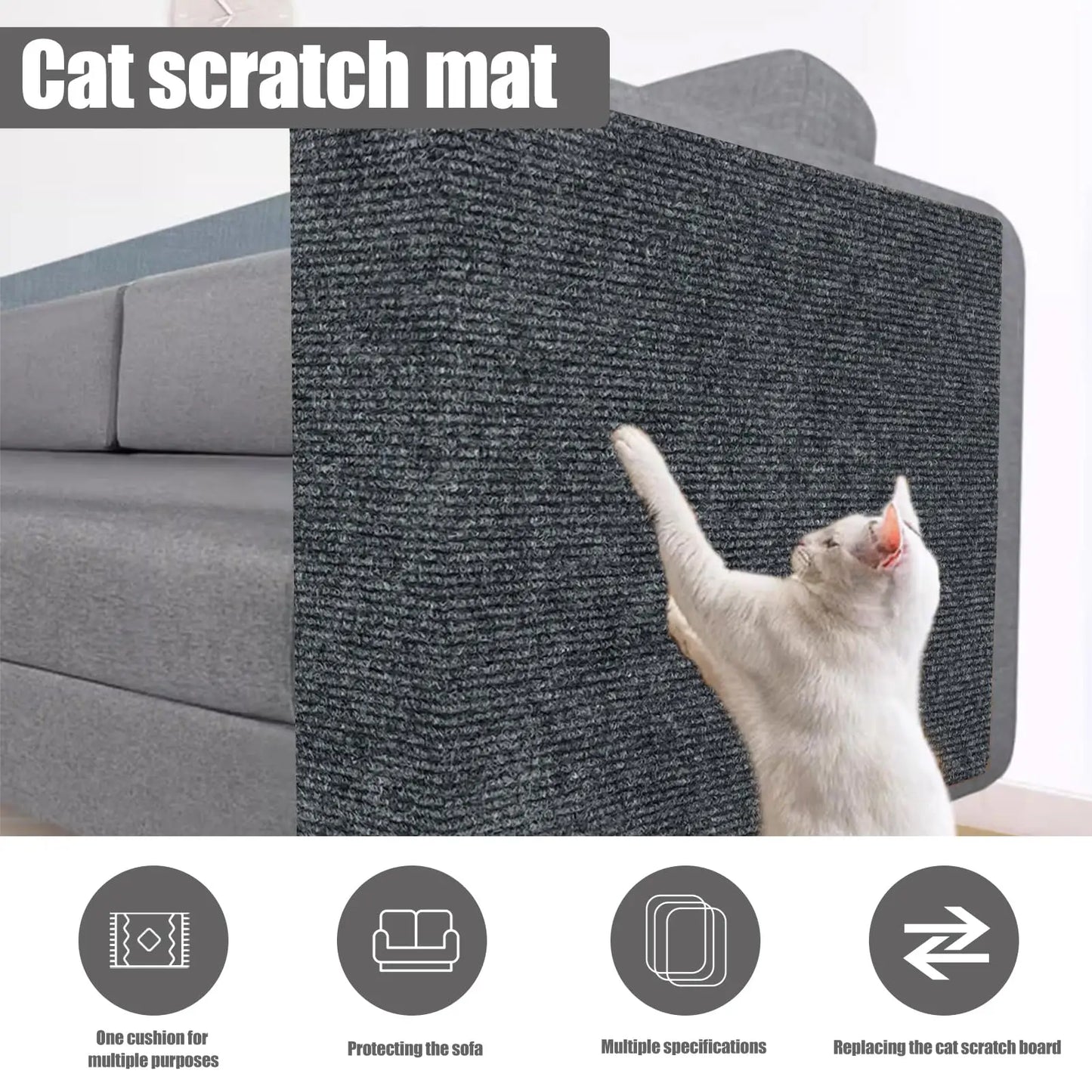 Cat Scratching Mat Cat Carpet with Self-Adhesive