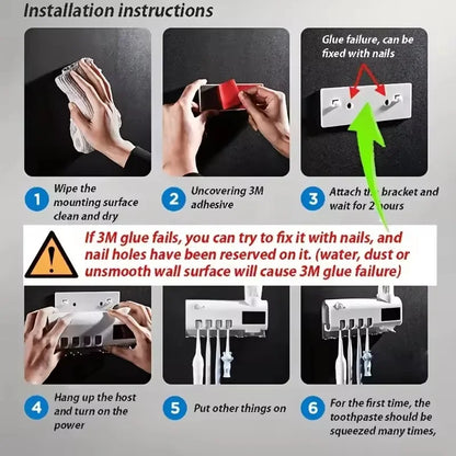 Portable Rechargeable Wall-Mounted Toothbrush